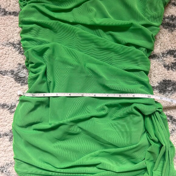 Amanda Uprichard x Revolve Anja Mini Dress (Grass) - Picture 4 of 7